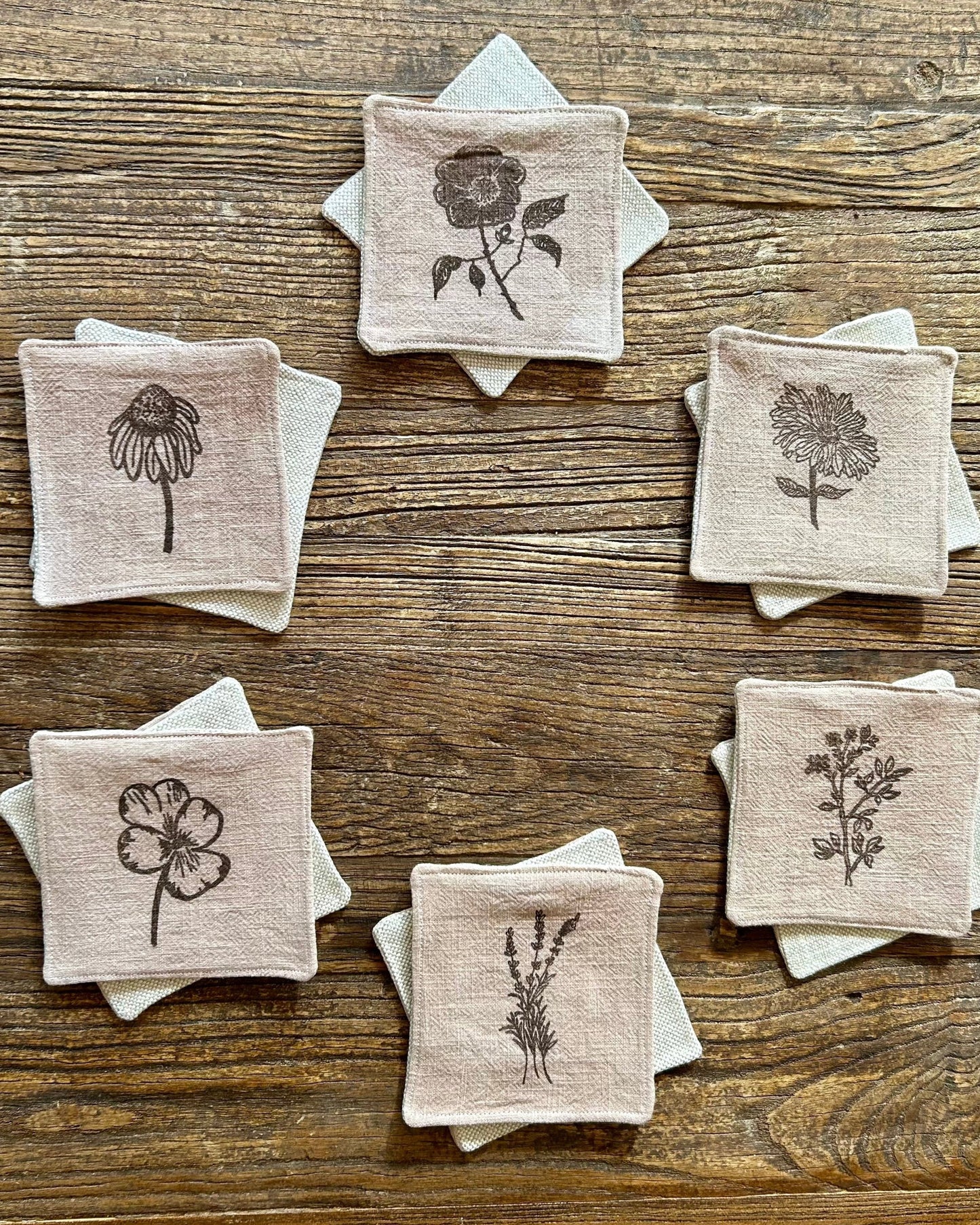 Coasters Set: Shakespeare's Flowers