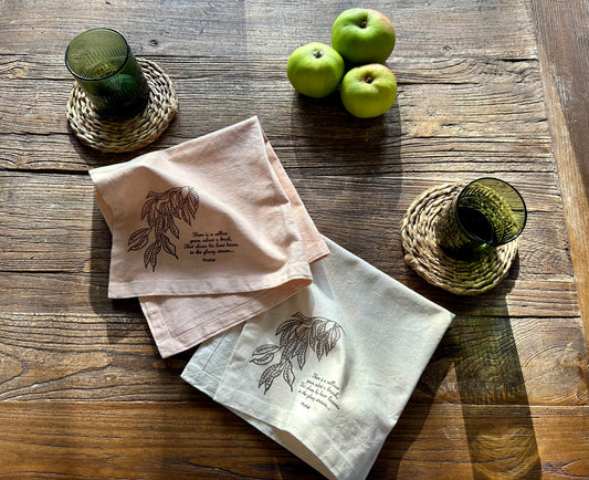 Naturally Dyed Napkin Set: Willow