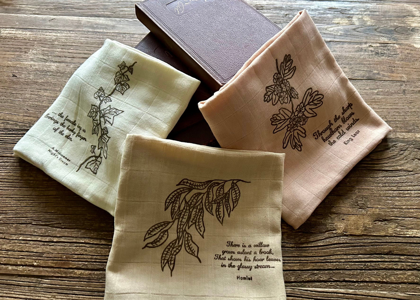 Naturally Dyed Gift Wrapping Cloth: Willow