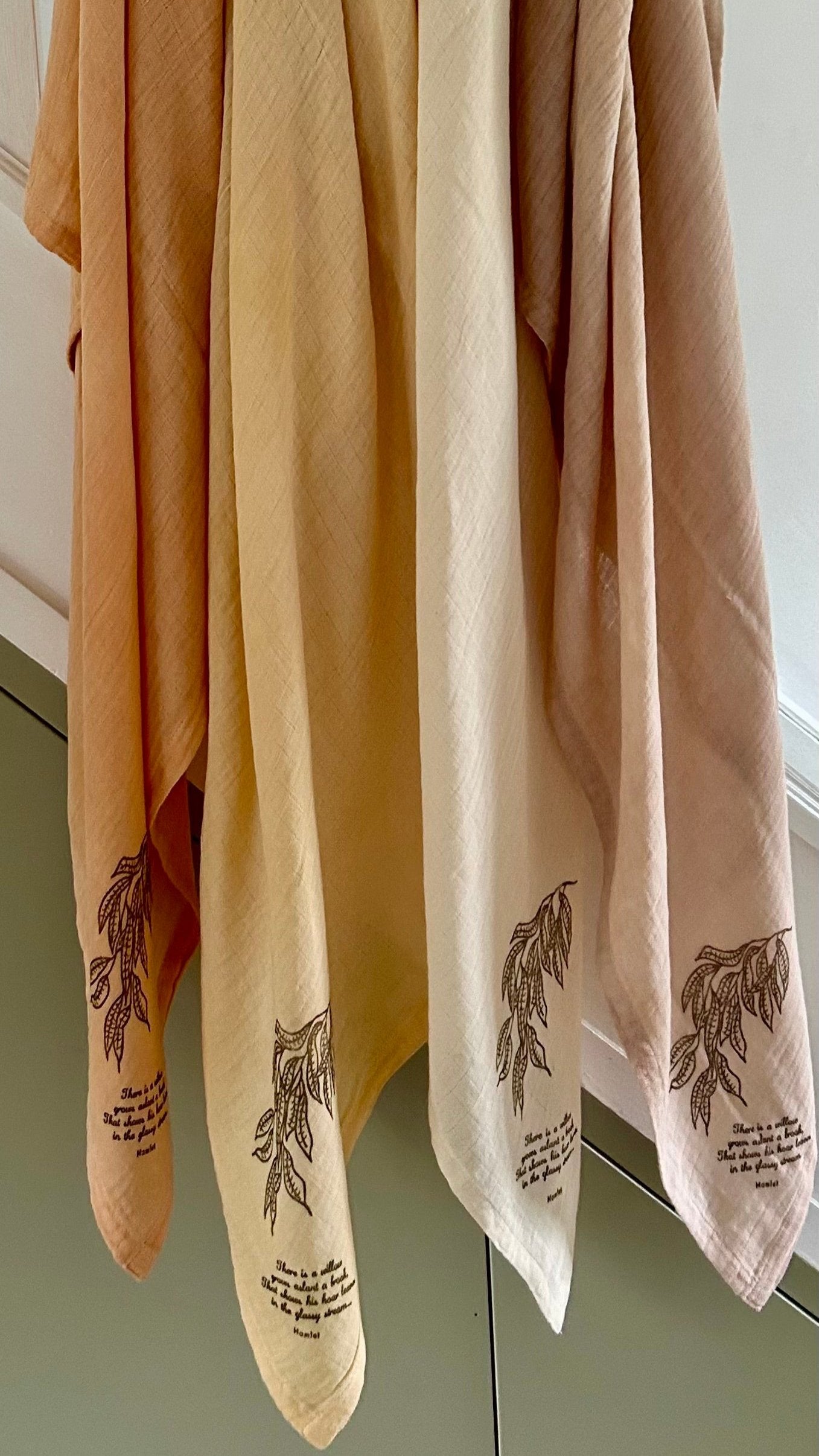 Naturally Dyed Organic Cotton Shawl: Willow