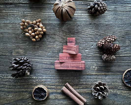 Wooden Standing Christmas Tree: Redwood