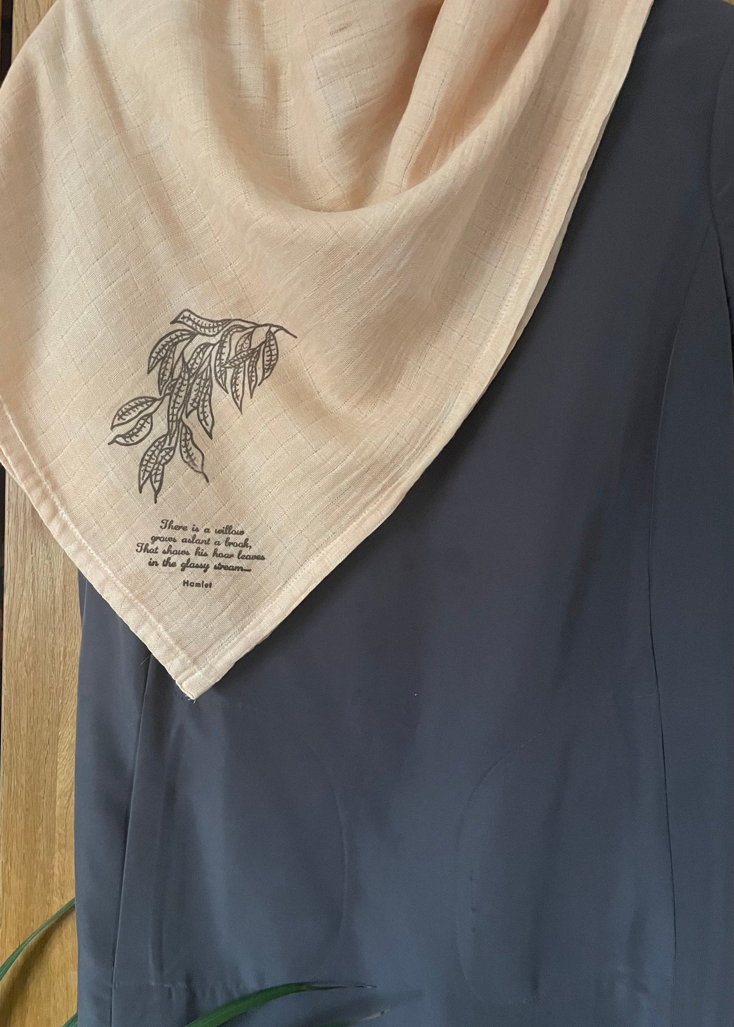 Naturally Dyed Organic Cotton Shawl: Willow